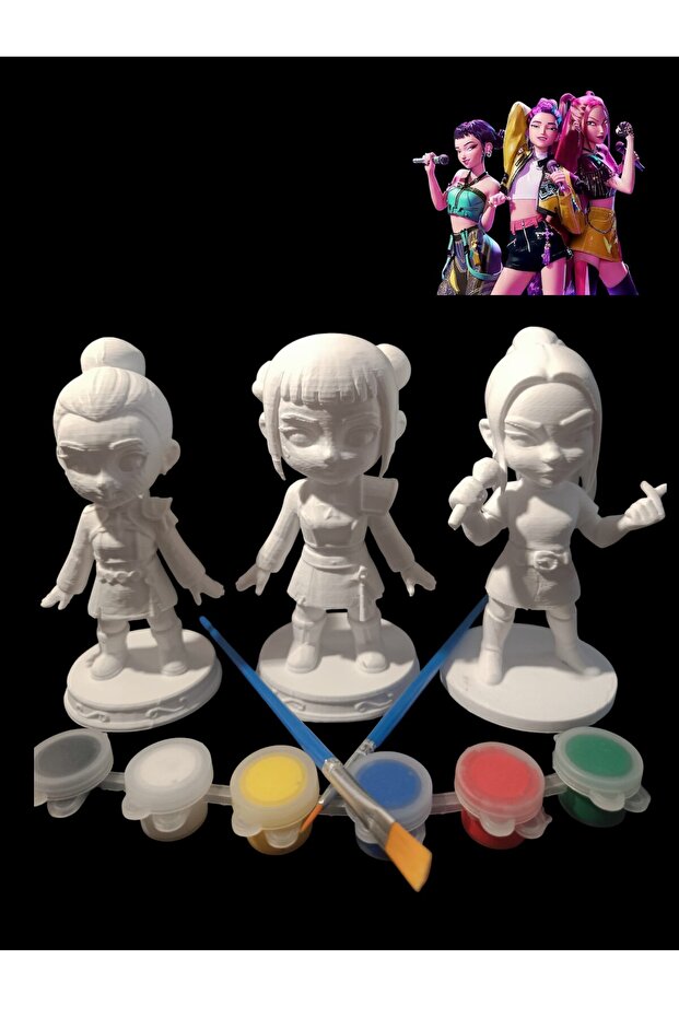shop K Pop Demon Hunters ( ZOE-RUMİ-MİRA) 3D Figür Boyama Seti