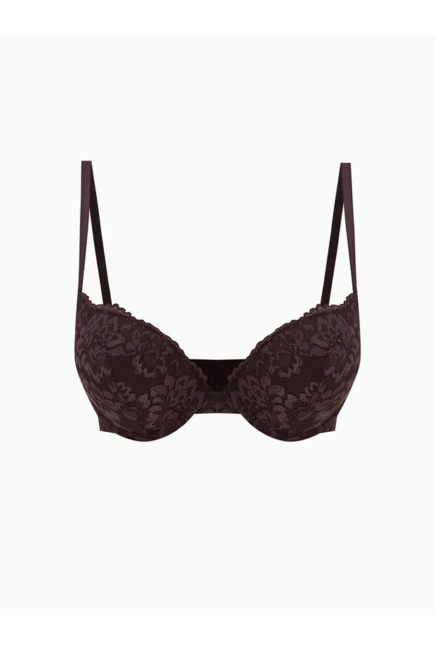 Plus New Season Underwire Padded Lace T-Shirt Bra