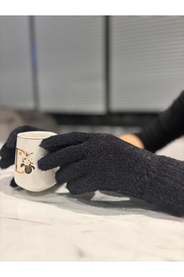 Kadın Peluş Uzun Eldiven - 4