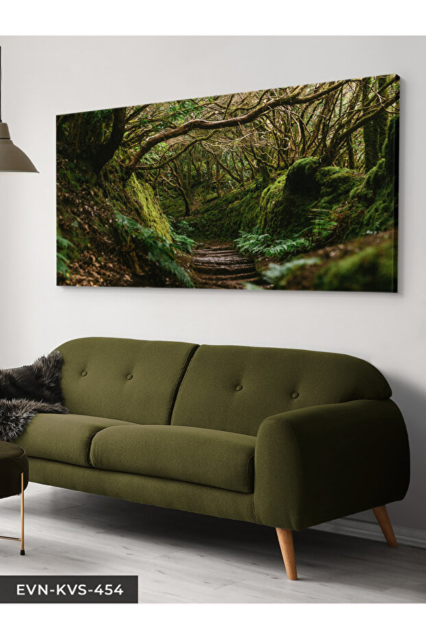 Orman Yolu Tek Parça Kanvas - Canvas Tablo - 1