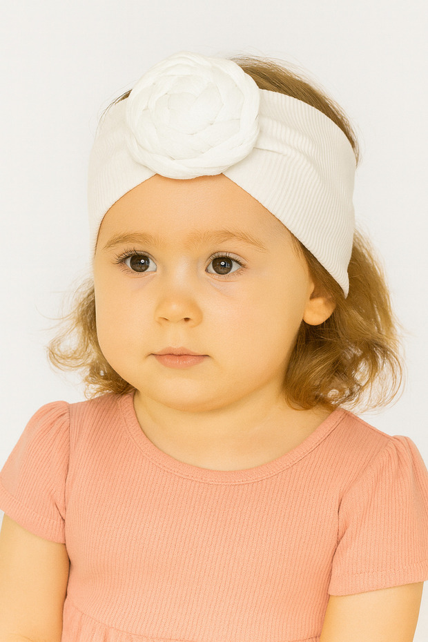 Girl's Ribbed Knit Braided Bandanas Cute Bandana-Buckle