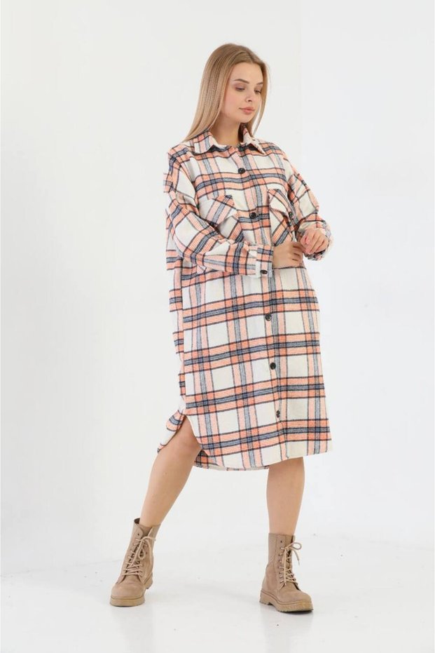 Lumberjack Long Hijab Shirt Dress