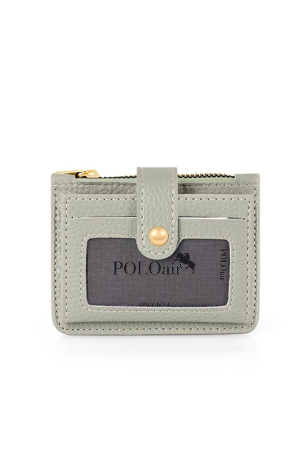 Zippered Accordion Model Card Holder Green Color Czn-710-Y