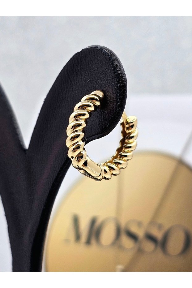 Xuping Twist Model Steel Earrings Gold Color