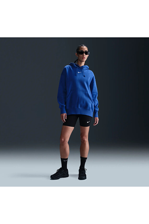 Phoenix Oversized Pullover Hoodie In Blue - 4