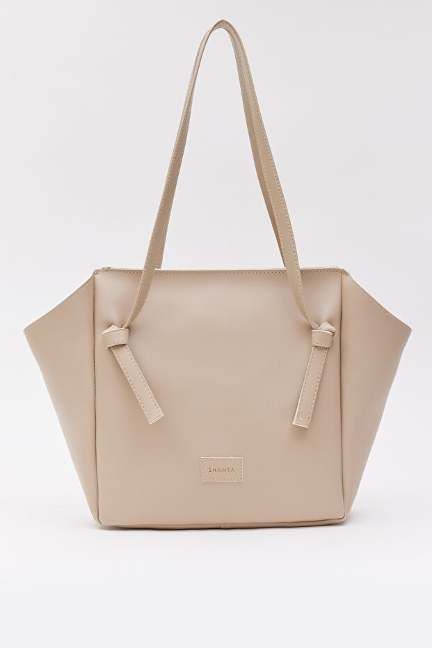 Mink D44 Women's Shoulder Bag with Strap Detail, Zipper Closure, Suitable for Daily Use, Work, and School