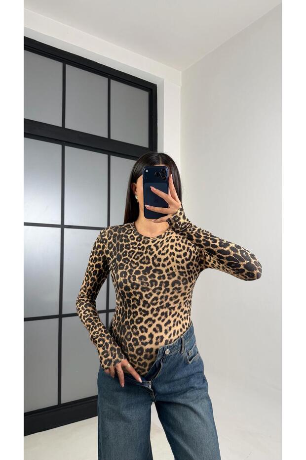 Leopar Çıtçıtlı Basic Bodysuit GAUS-00826 - 3
