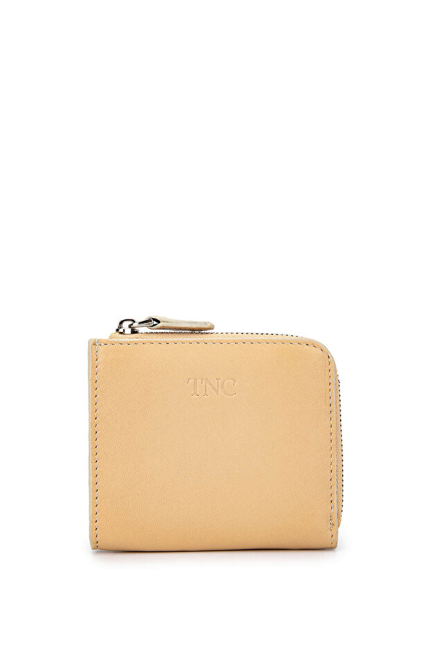 Women's Genuine Leather Beige Card Holder