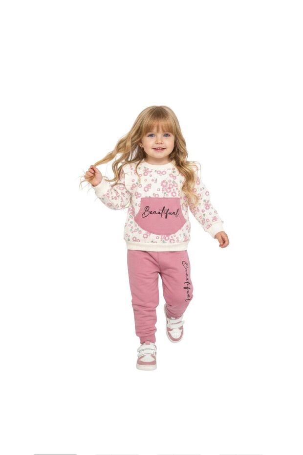 Girl's Soft Floral Pocket Suit 9 Months-2 Years
