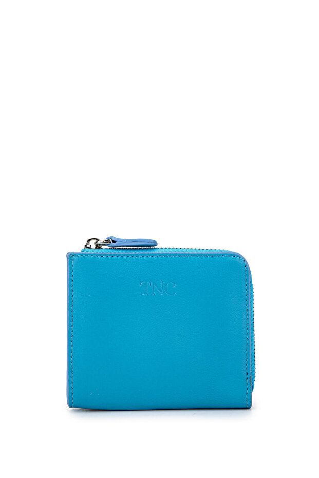 Women's Genuine Leather Blue Card Holder