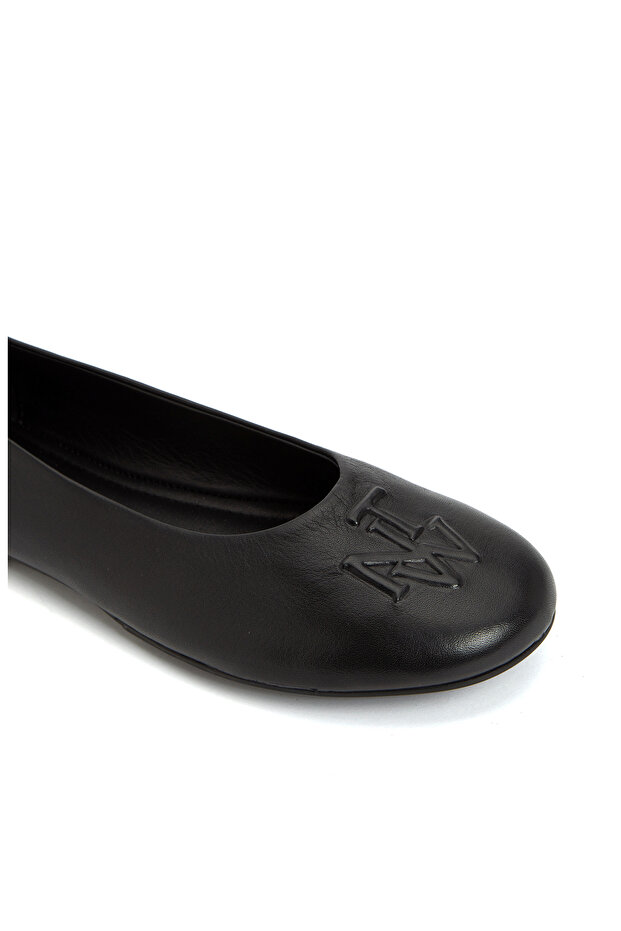 Siyah Kadın Deri Babet - 6