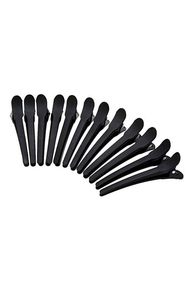 12-Piece Hair Sectioning Clips Black