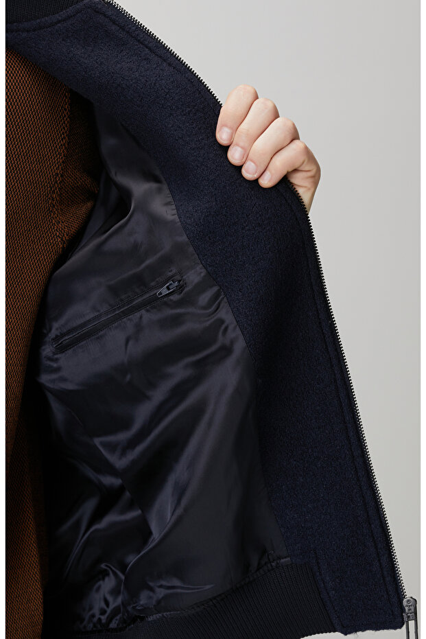 Lacivert Yün Mont - 7