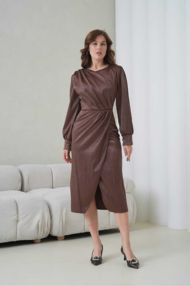 Rochie dublu din satin - 6