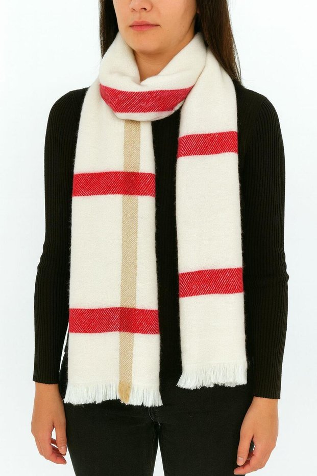 Thick 100% wool large size soft textured women's shawl 70x200 cm
