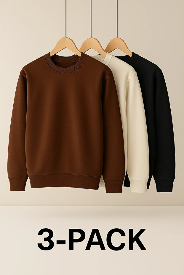 Men's Casual Trend Oversized Loose 3-Piece Sweater
