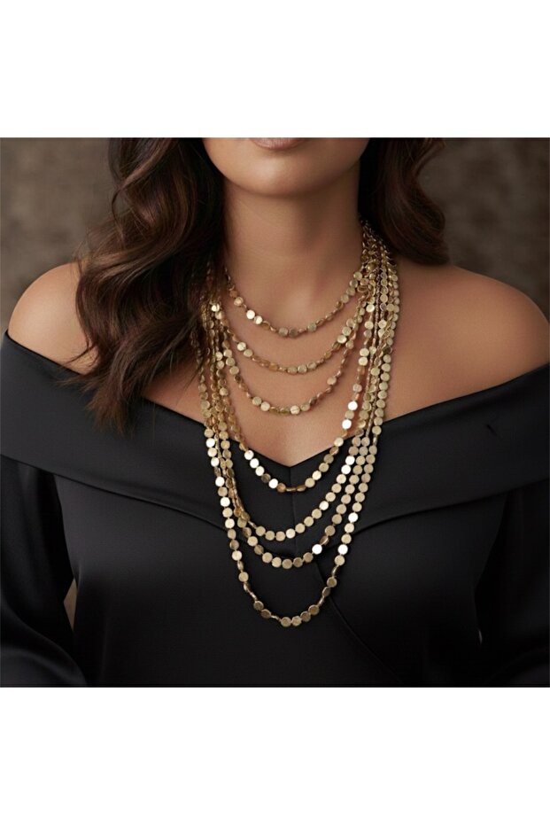 Fluid Sequin Chain Necklace