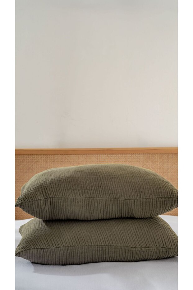 Muslin Pillowcase – Ultra Soft 4 Layers Muslin Cotton (50×70 cm) | 17 Different Color Options