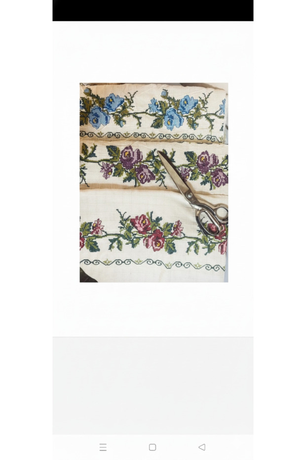 Cross Stitch Embroidered Monika Fabric
