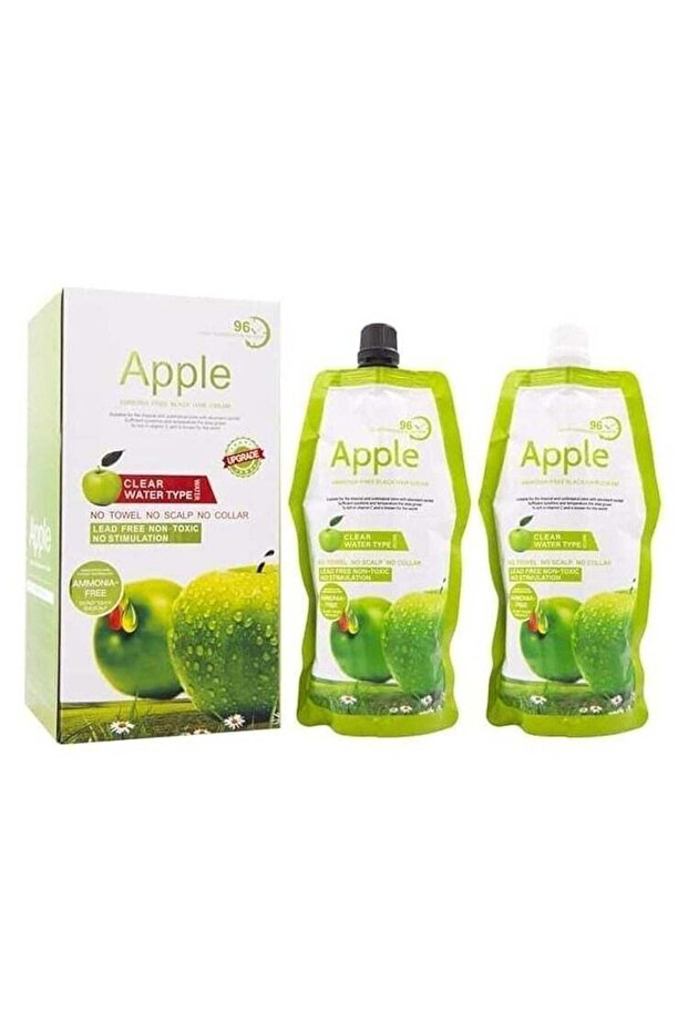Ammonia-Free Apple Extract Hair Dye Cream - 96H Long-Lasting Black for Hair and Beard