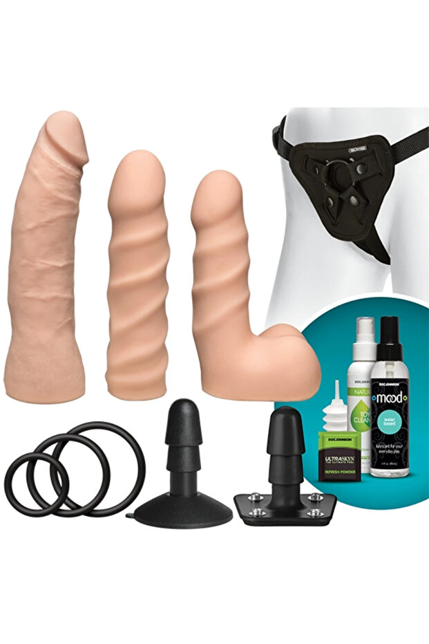 Vac-U-Lock Dual Density Starter Set Strapon Set - 2