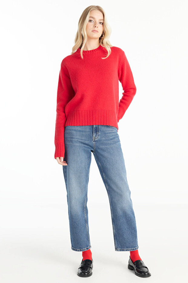 KIRMIZI YÜN KAZAK - 2