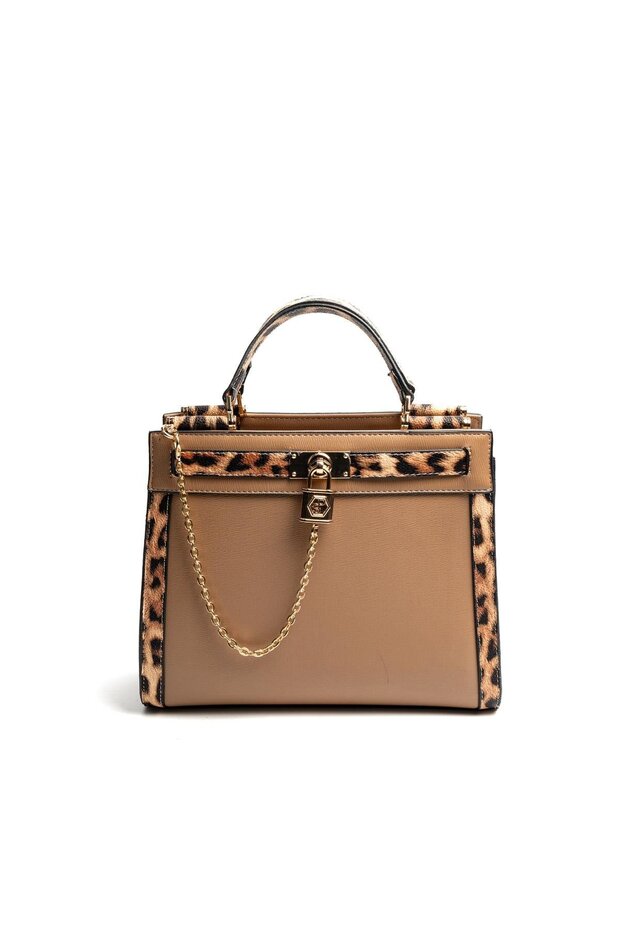 Mink - Mink - Leopard Tan Plain Women's Handbag Sp1166
