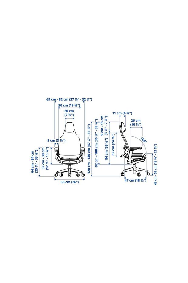 oyuncu sandalyesi, siyah - 8