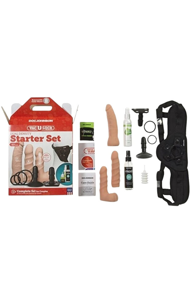 Vac-U-Lock Dual Density Starter Set Strapon Set - 5