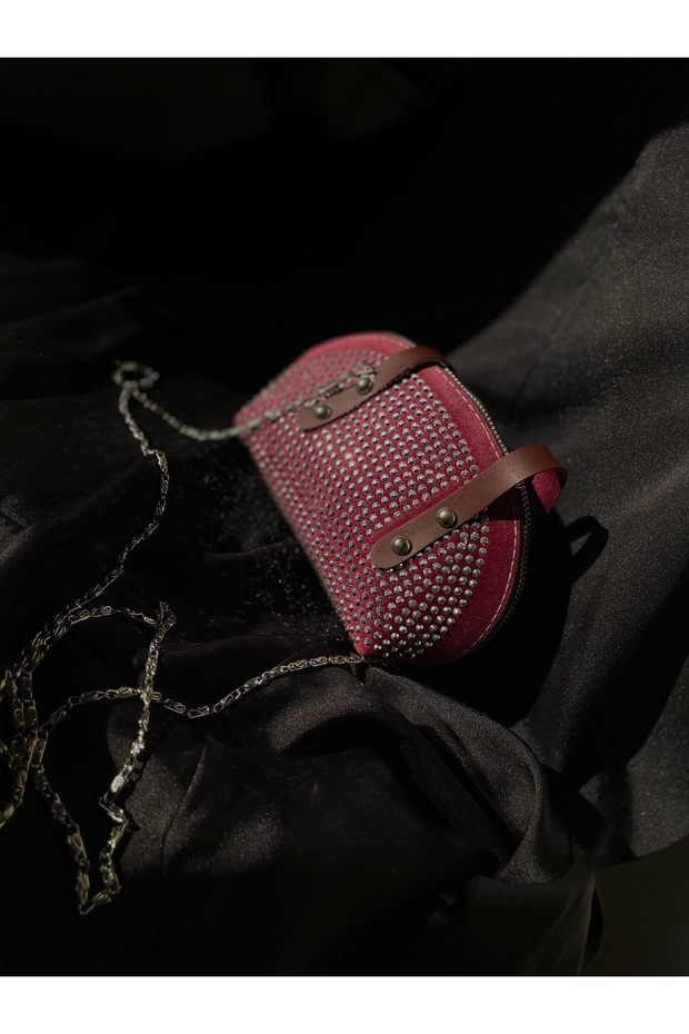 mini taşlı çanta - 3