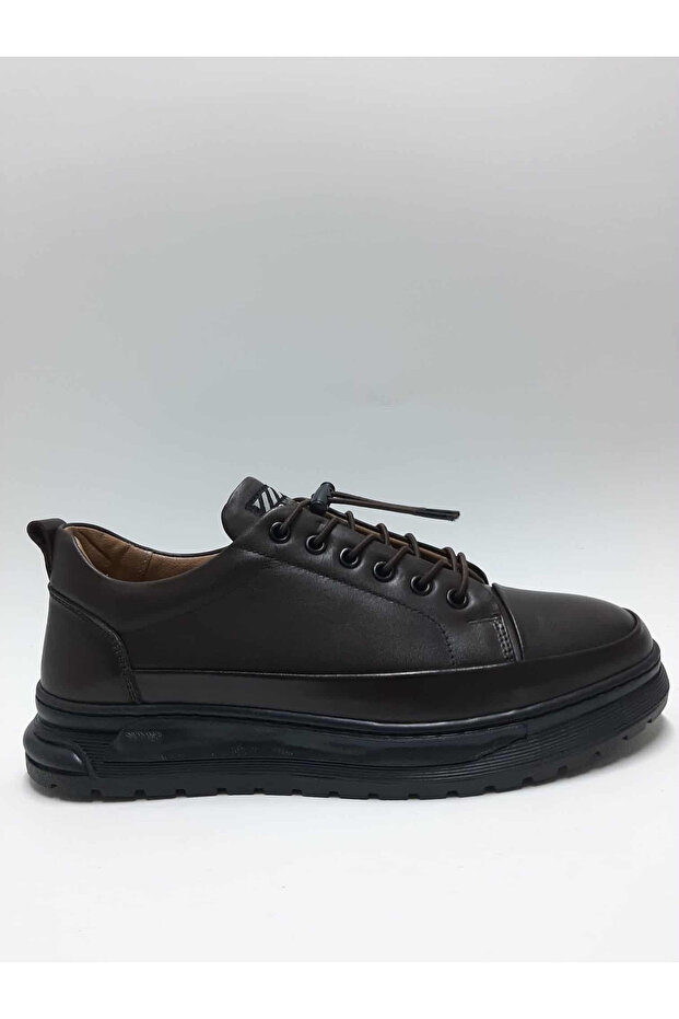 Genuine Leather Smart Lace-Up Casual Brown Winter Men's Shoes