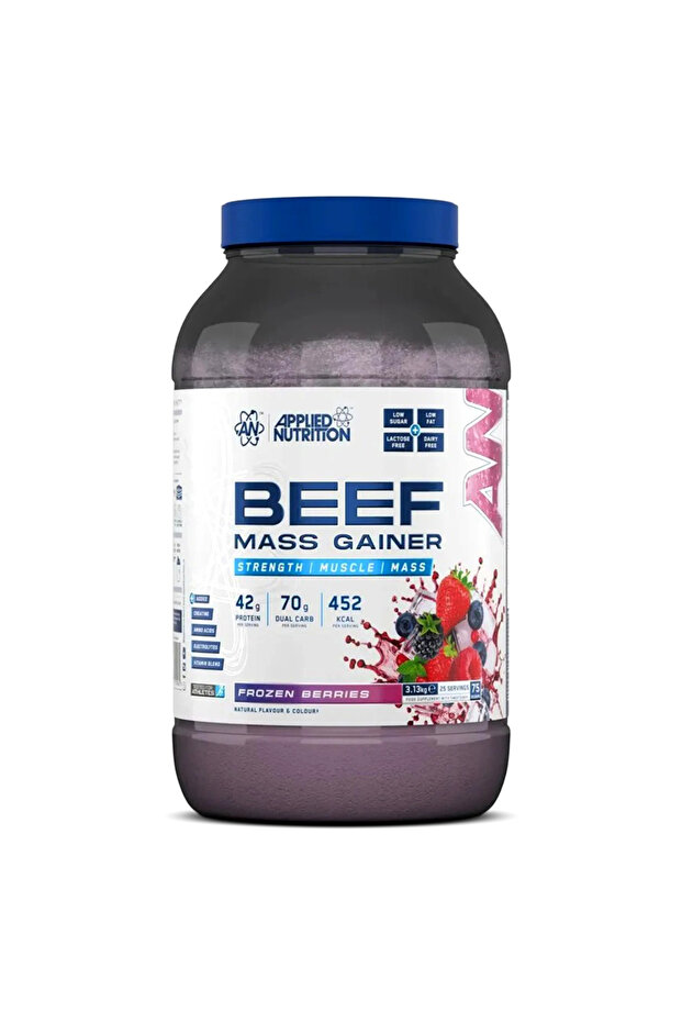 Beef Mass Gainer, Frozen Berries, 3 Kg, 42 g Beef Protein