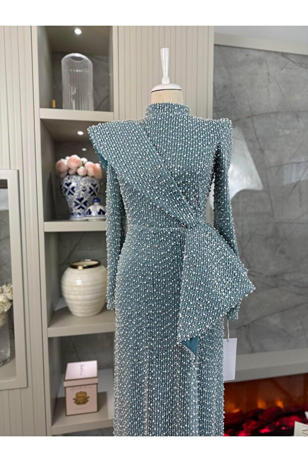 İnci Abiye Mavi - 1