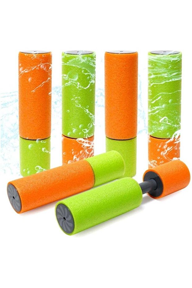 6-Piece Foam Water Blaster Set – High-Pressure Soaker Squirt Guns for Pool & Beach