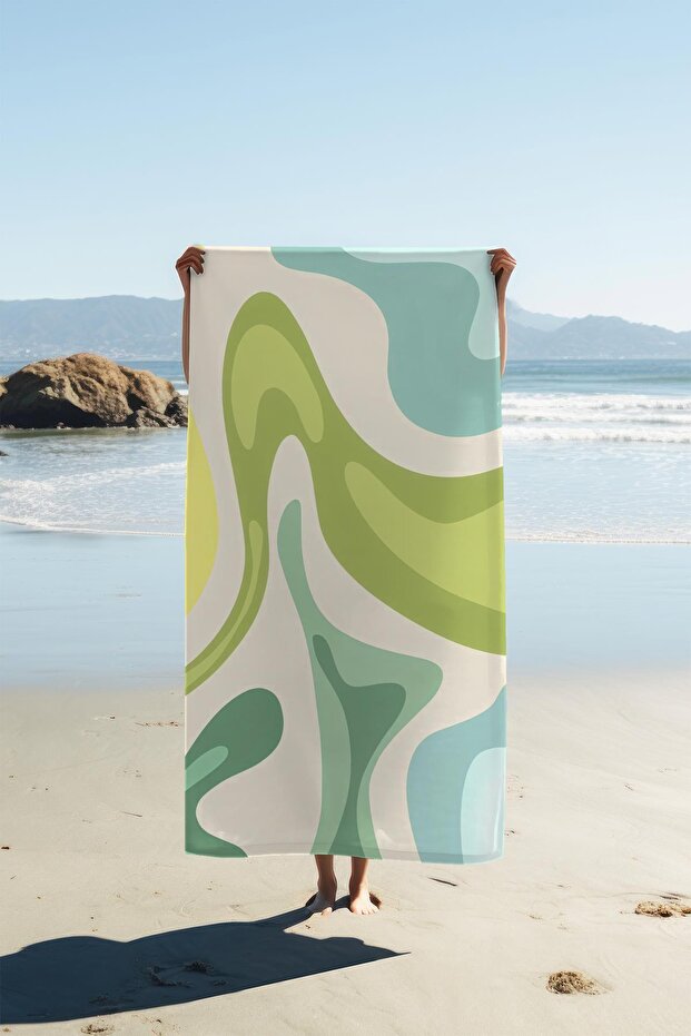 Digital Printing Beach Sea Towel Abstract Patterned Peshtemal Hvl0193