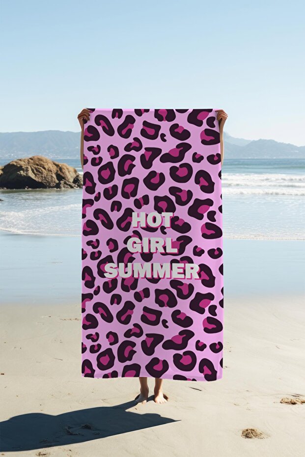Digital Printing Beach Sea Towel Leopard Pattern Peshtamal Hvl0015