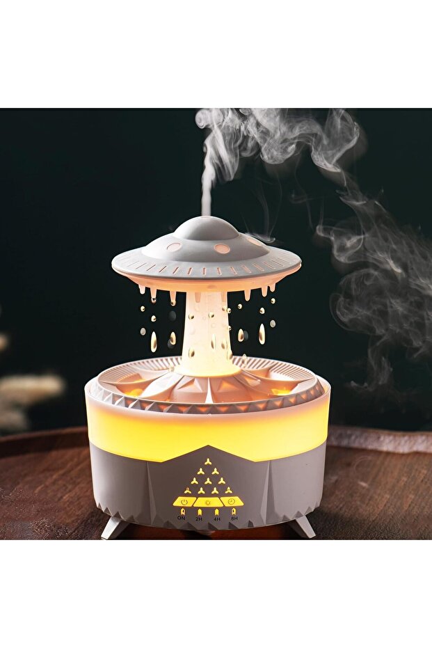 جهاز ترطيب الهواء بالعلاج العطري ريندروب، موزع روائح يتم التحكم فيه عن بعد مع ضوء ليلي LED ومؤقت - 2