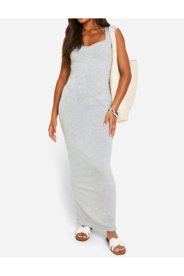 Rochie lunga, Gri - 1