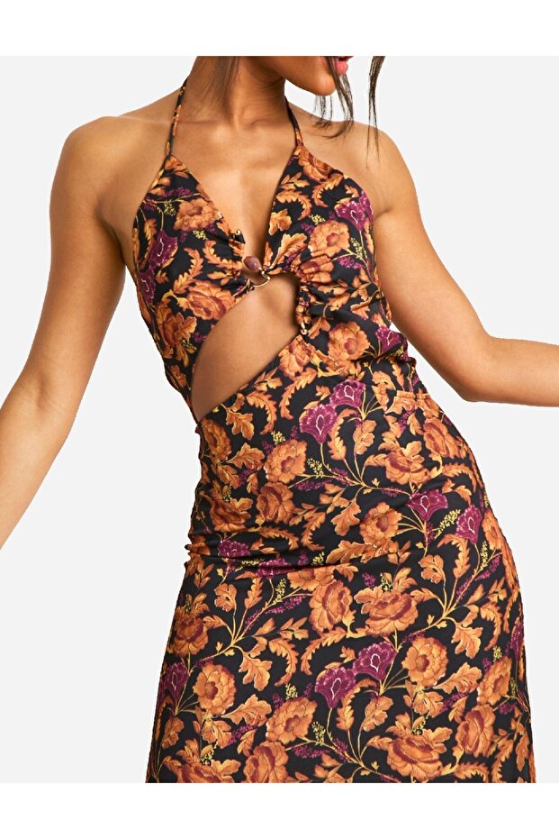 Rochie lunga, Floral print - 2