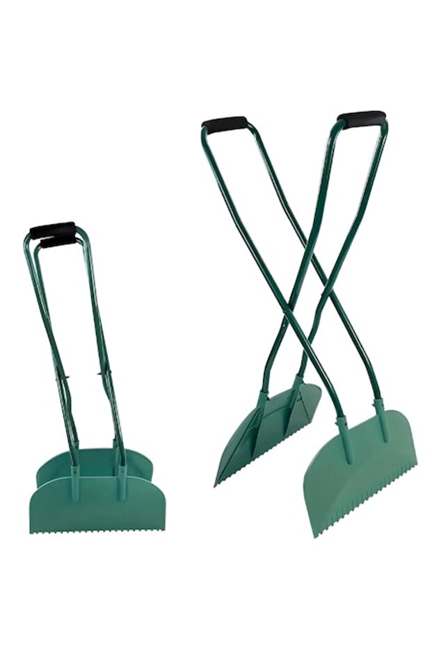 Clește ergonomic pentru adunarea frunzelor, Optim Solution, 97,5 cm, construcție robustă, verde - 1