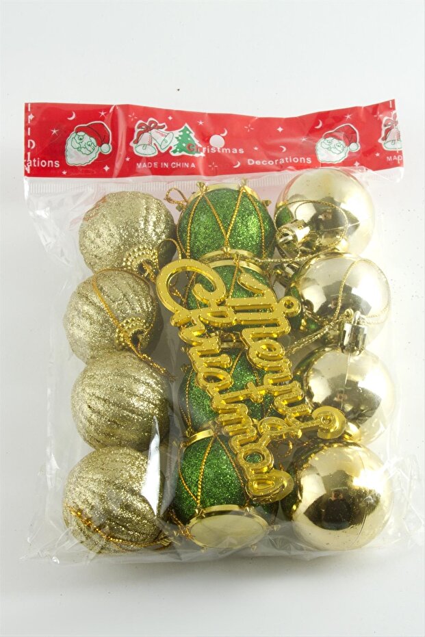 13 Pieces Drum Ball Small Christmas Tree Ornament