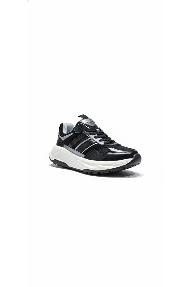 Eduard Black Men's Genuine Leather Sports Shoes