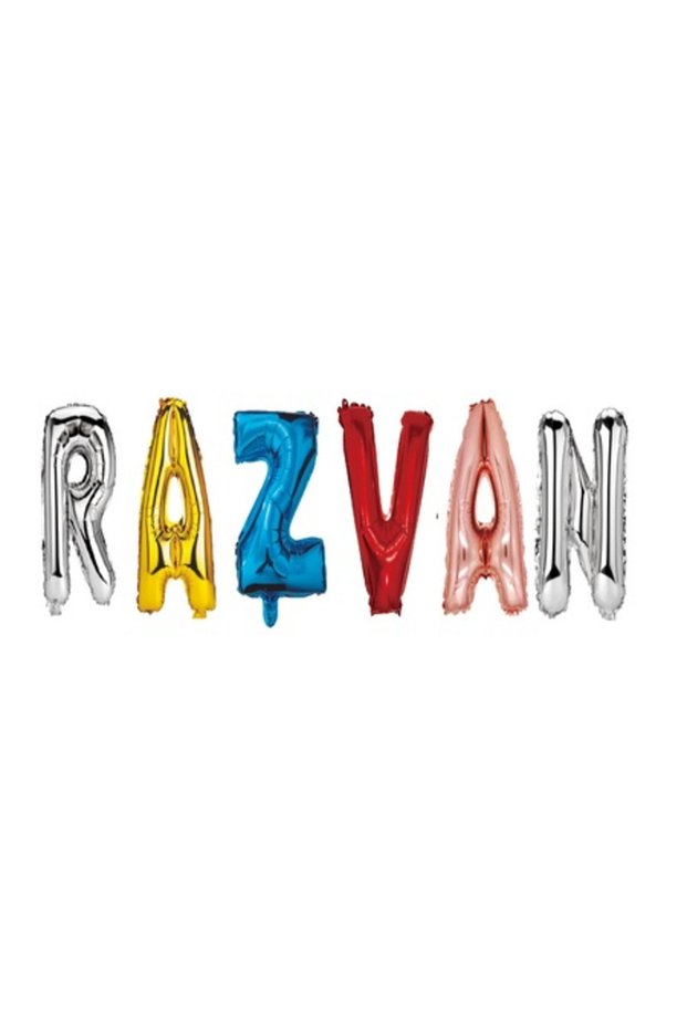 Set baloane cu numele Răzvan, multicolore, 40 cm
