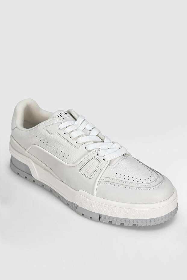 Albert White Men's Genuine Leather Sports Shoes