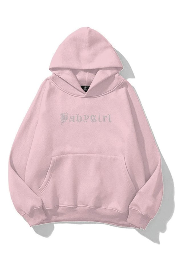 Unisex Men/Women Babegi̇rl Colorful Stone Printed Cotton O Oversized K Hooded Sweatshirt