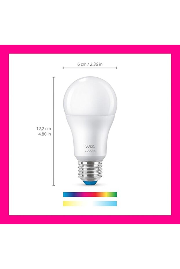 60W Renkli Akıllı RGB Ampul A60 E27 - 5