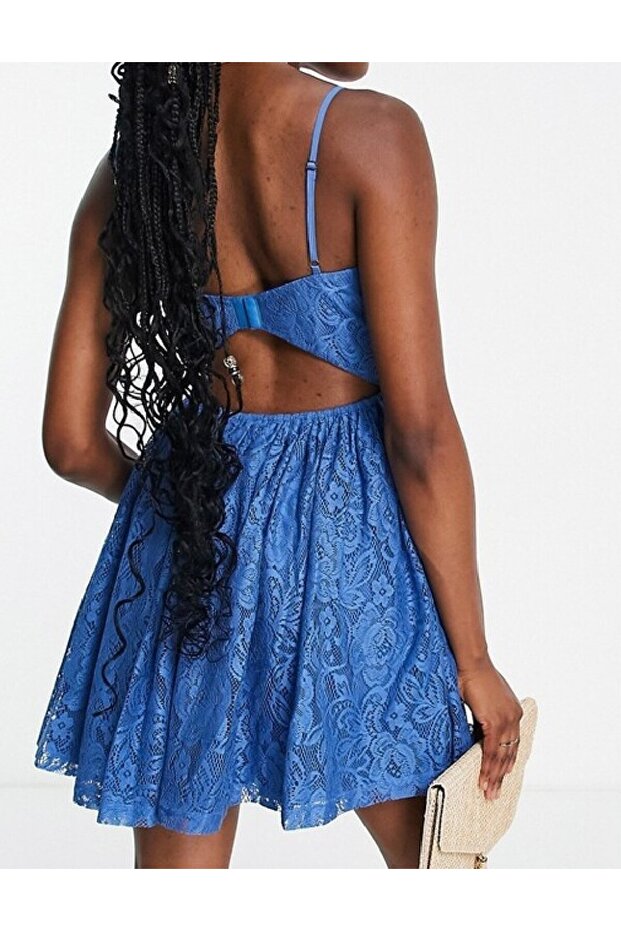 Rochie scurta, Albastru - 2