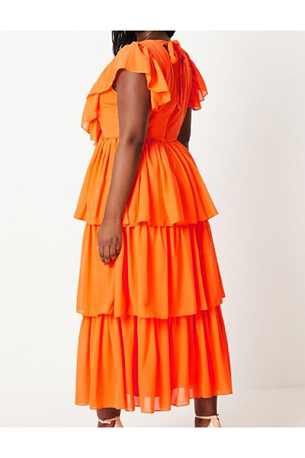 Rochie lunga, Portocaliu - 2