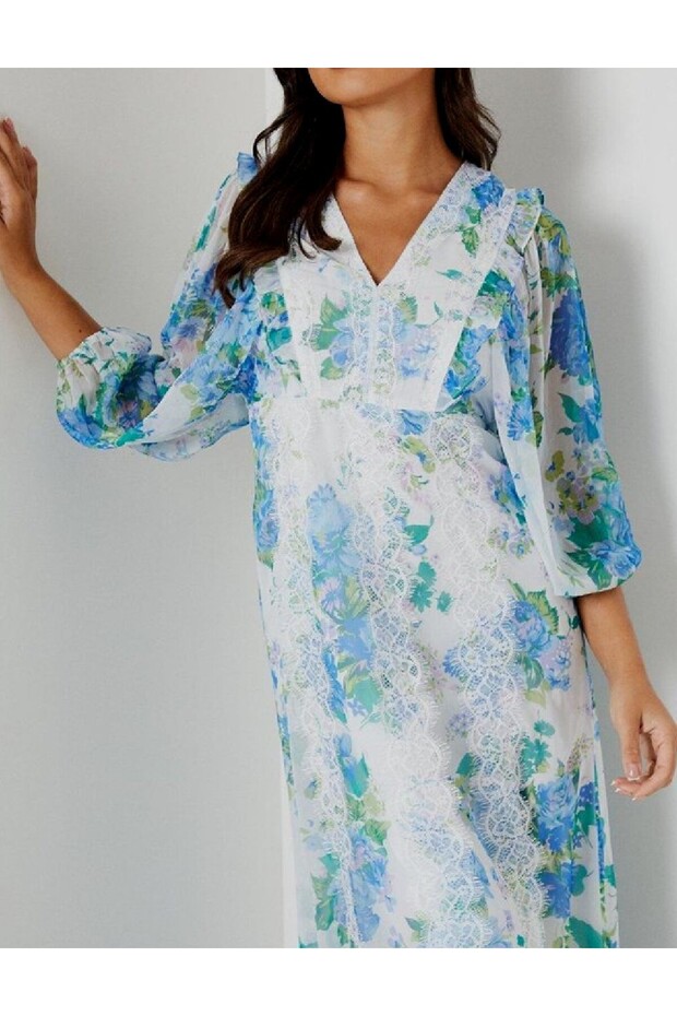 Rochie lunga, Albastru - 2