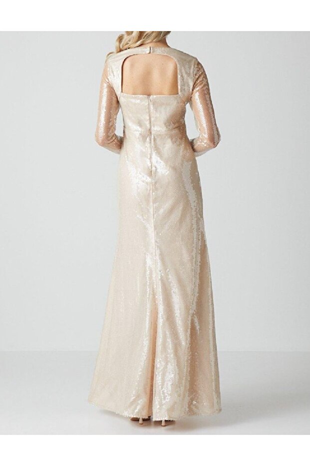 Rochie lunga, Crem - 2